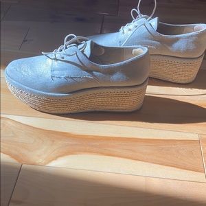 Espadrille brogue platforms